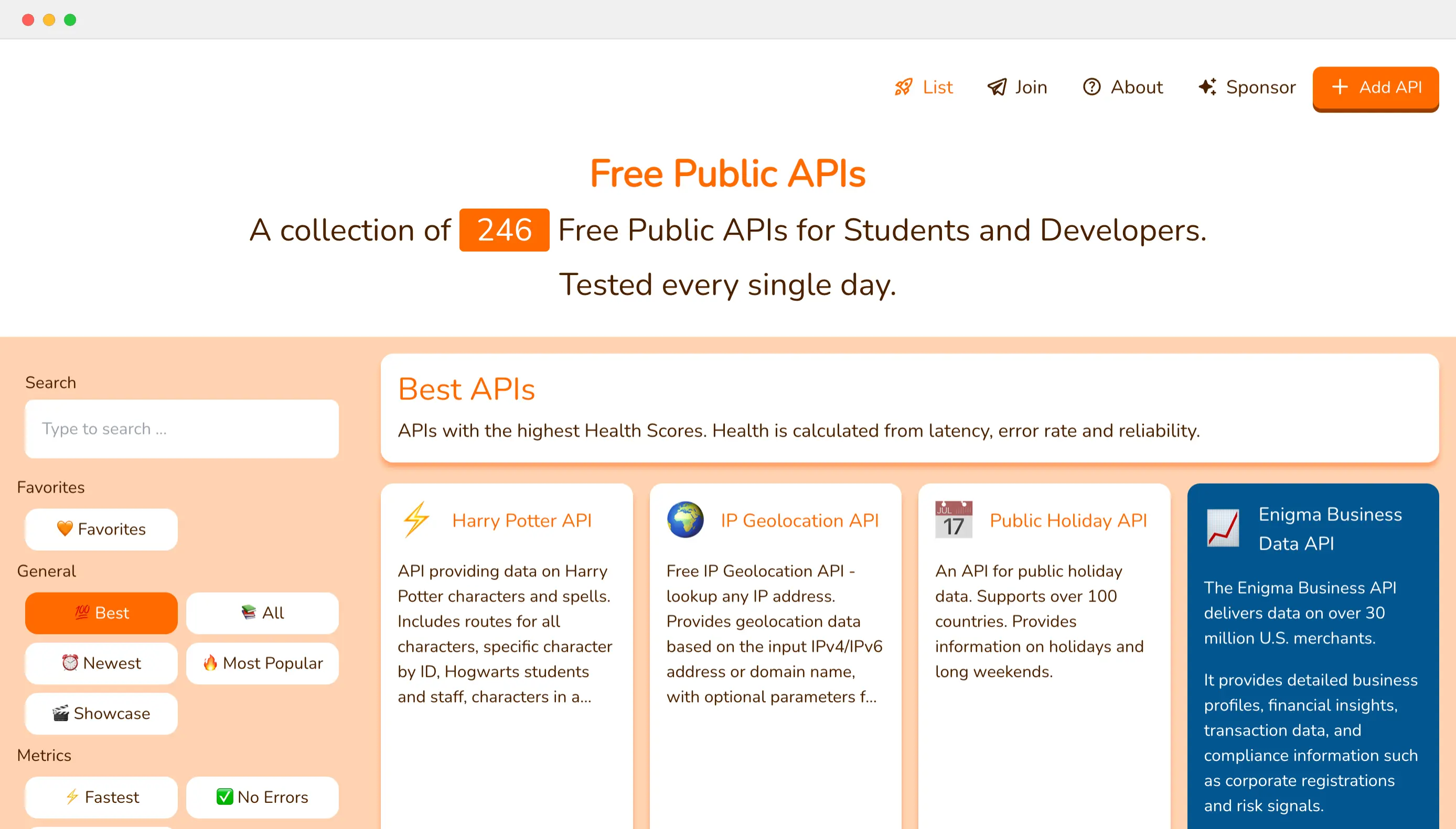 Free Public API