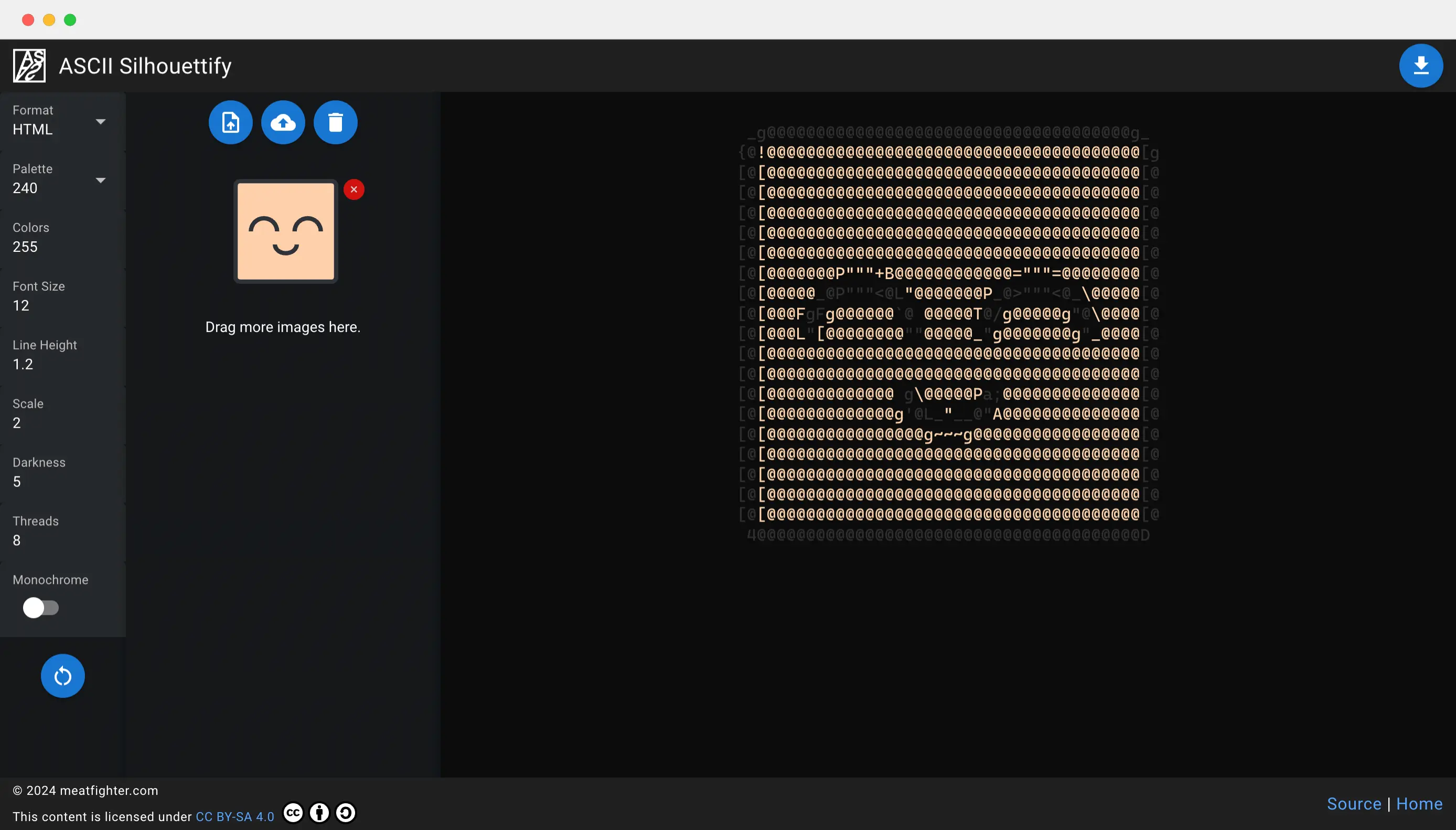 ASCII Silhouettify